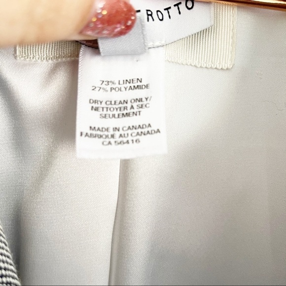 Dennis Merotto Linen Blend Moto Jacket - Picture 5 of 6
